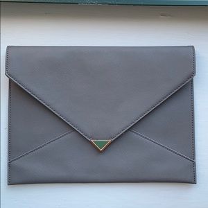 Express Grey Envelope Clutch